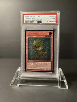 Yugioh Dandylion AP04 - EN001 Ultimate Rare PSA 9 - Image 1