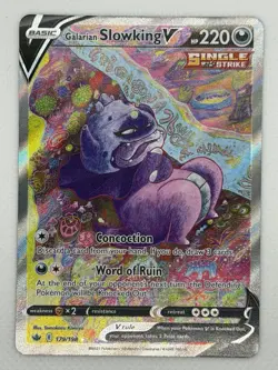Pokemon Galarian Slowking v Alternate Full Art Card 179/198 Chilling Reign - NM - Image 1