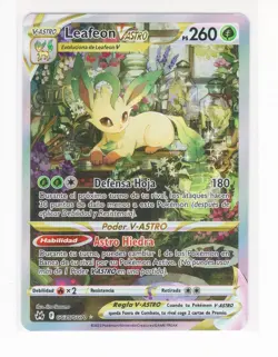 ~ESP~ SPANISH Leafeon VAstro Alt Art Crown Zenith GG35 Pokemon Card (g3) - Image 1