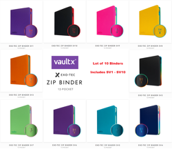 Lot of 10 Vault X Pokemon Zip Binders - SV1 thru SV10 - 12 Pocket/480 Cards Each - Image 1
