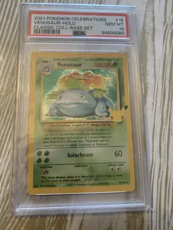 Pokemon TCG Venusaur Holo Rare Card Classic Celebrations Edition 15/102 PSA 10 - Image 1