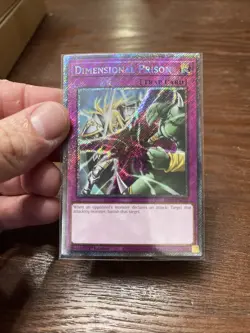 Yugioh RA04-EN132 Dimensional Prison - Platinum Secret Rare Card 1st Edition NM - Image 1