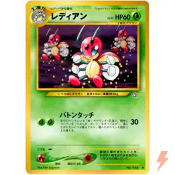 Ledian No.166 Neo Genesis Old Back 2000 Pokemon Card Japanese - Image 1