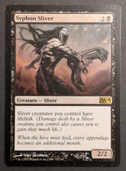 MTG Card - 1x Syphon Sliver - Magic Core Set 2014 - NM/LP - Rare Black - #117 - Image 1