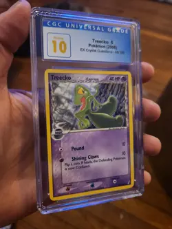 (POP 1) CGC 10 PRISTINE Pokemon Treecko 68/100 EX Crystal Guardian delta Species - Image 1