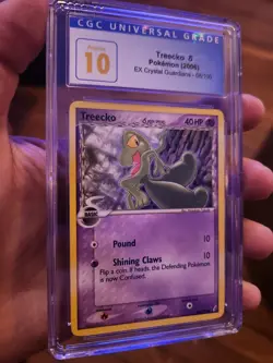 (POP 1) CGC 10 PRISTINE Pokemon Treecko 68/100 EX Crystal Guardian delta Species - Image 2
