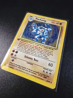 Pokemon TCG Machamp Holo Card Base Set 1st Edition 8/102 - Image 2