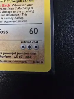 Pokemon TCG Machamp Holo Card Base Set 1st Edition 8/102 - Image 5