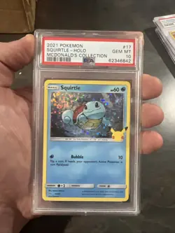 2021 Pokemon McDonald's 25th Anniversary Special Edition Squirtle #17/25 PSA 10 - Image 1