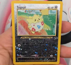 2001 Pokemon Southern Islands Reverse Holo Togepi 4/18 MP with Swirl 🍥 - Image 1