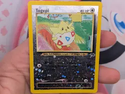 2001 Pokemon Southern Islands Reverse Holo Togepi 4/18 MP with Swirl 🍥 - Image 4