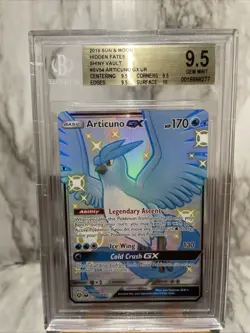 Pokemon Shiny Articuno GX Full Art Holo Hidden Fates SV54/SV94 BGS 9.5 - Image 2