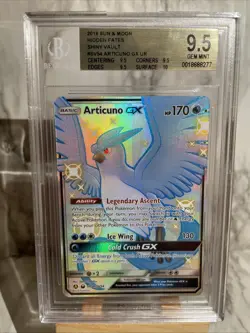 Pokemon Shiny Articuno GX Full Art Holo Hidden Fates SV54/SV94 BGS 9.5 - Image 3