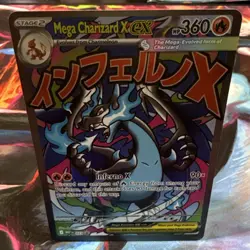 Pokemon TCG Mega Charizard X ex EX 023 ME Mega Evolution Promo Holo Pre-Owned - Image 3
