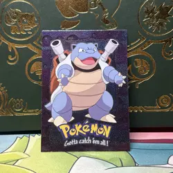2000 Topps Pokemon E9 of 12 Blastoise Foil Stage 3 Black Logo NM - Image 1