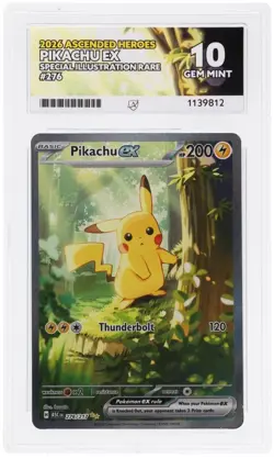 2026 POKEMON ASCENDED HEROES' SPECIAL IR PIKACHU EX 276 ACE 10 PERFECT SUBGRADES - Image 1