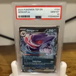 Pokemon Temporal Forces 104/162 GENGAR EX PSA 10 Gem Mint - Image 1