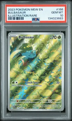 Bulbasaur 166/165 Pokemon 151 English Illustration Rare GEM MINT PSA 10 - Image 1