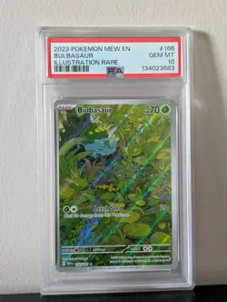 Bulbasaur 166/165 Pokemon 151 English Illustration Rare GEM MINT PSA 10 - Image 3