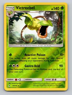 Victreebel 15/214 Rare Unbroken Bonds Pokemon Reverse Holo NM - Image 1