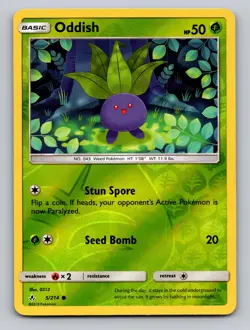 Oddish 5/214 Common Unbroken Bonds Pokemon Reverse Holo NM - Image 1
