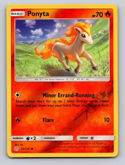 Ponyta 23/236 Common Cosmic Eclipse Pokemon Reverse Holo - NM - Image 1