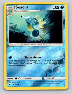 Seadra 30/147 Uncommon Burning Shadows Pokemon Reverse Holo NM - Image 1