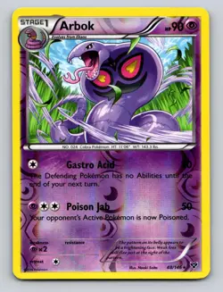 Arbok 48/146 Rare XY Pokemon Reverse Holo NM - Image 1