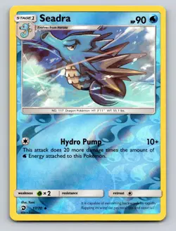 Seadra 17/70 Uncommon Dragon Majesty Pokemon Reverse Holo LP - Image 1