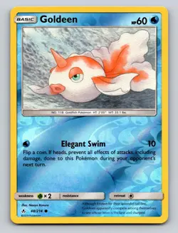 Goldeen 48/214 Common Unbroken Bonds Pokemon Reverse Holo NM - Image 1