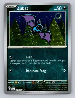 Zubat 027/064 Common Shrouded Fable Pokemon Reverse Holo NM - Image 1