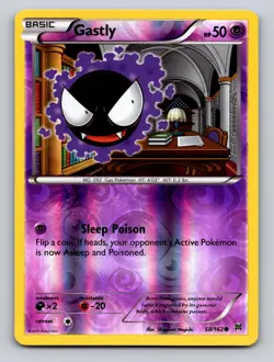 Gastly 58/162 Common BREAKthrough Pokemon Reverse Holo NM - Image 1