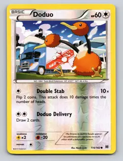 Doduo 116/162 Common BREAKthrough Pokemon Reverse Holo NM - Image 1