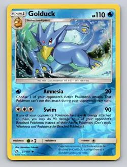 Golduck 27/181 Uncommon Team Up Pokemon Reverse Holo NM - Image 1