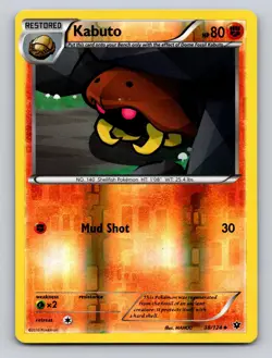 Kabuto 38/124 Uncommon Fates Collide Pokemon Reverse Holo NM - Image 1