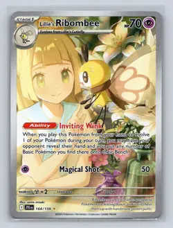 Lillie's Ribombee 164/159 Illustration Rare Journey Together Pokemon NM - Image 1