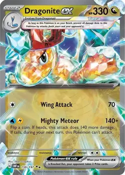 Dragonite ex 159/197 Double Rare Obsidian Flames Pokemon Near Mint - Image 1