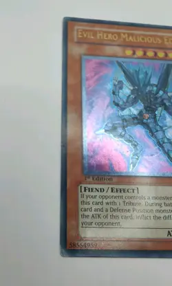 Yugioh - Evil Hero Malicious Edge GLAS-EN003 Ultimate Rare 1st Edition - Image 4