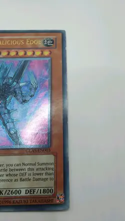 Yugioh - Evil Hero Malicious Edge GLAS-EN003 Ultimate Rare 1st Edition - Image 5