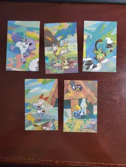 2020 Pokemon Tin Art Card Lot Of (5) Unique Pokemon Tin Art Exclusives. - Image 1