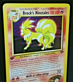 1ST EDITION POKEMON GYM CHALLENGE - BROCK'S NINETALES #3/132 - SWIRL! (EX/NM) - Image 1
