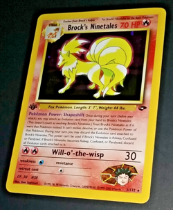 1ST EDITION POKEMON GYM CHALLENGE - BROCK'S NINETALES #3/132 - SWIRL! (EX/NM) - Image 4