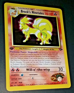 1ST EDITION POKEMON GYM CHALLENGE - BROCK'S NINETALES #3/132 - SWIRL! (EX/NM) - Image 5
