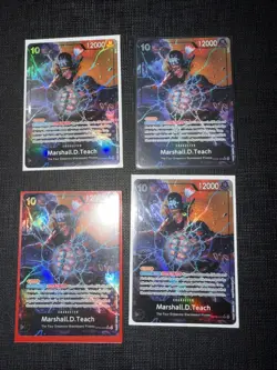 Marshall D. Teach Alt Art OP09-093 English One Piece Card TCG Playset X 4 - Image 1