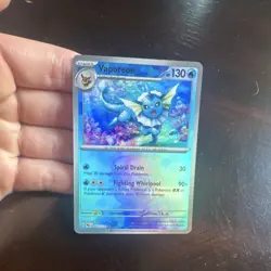 Pokemon TCG Vaporeon Prismatic Evolution Card 022/131 Masterball Pattern - Image 1