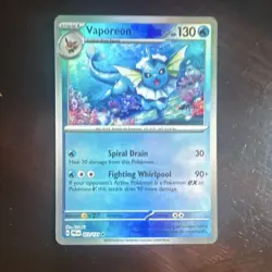 Pokemon TCG Vaporeon Prismatic Evolution Card 022/131 Masterball Pattern - Image 2