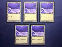 Snow-Covered Plains - Magic the Gathering MTG Ice Age LOT of 5 - Free Shipping! - Image 1