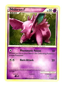 Nidoran M 70/102 Common HGSS Triumphant Pokemon Near Mint - Image 1