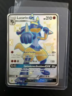 Lucario GX SV64/SV94 Shiny GX Rare Hidden Fates Shiny Vault Pokemon Near Mint - Image 1