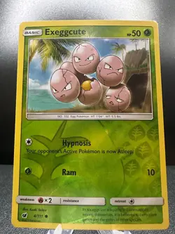 Exeggcute 4/111 Crimson Invasion Pokemon Reverse Holo Near Mint - Image 1